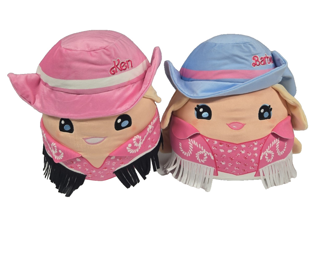 Mattel Barbie 2023 Western Barbie and Ken Cuutopia Plush Squishy Set 10 Inch